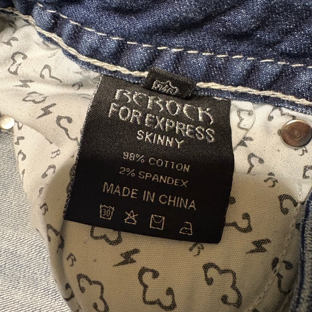 Skinny Mid-Rise Jeans in Dark Blue Wash - Picture 3 of 6